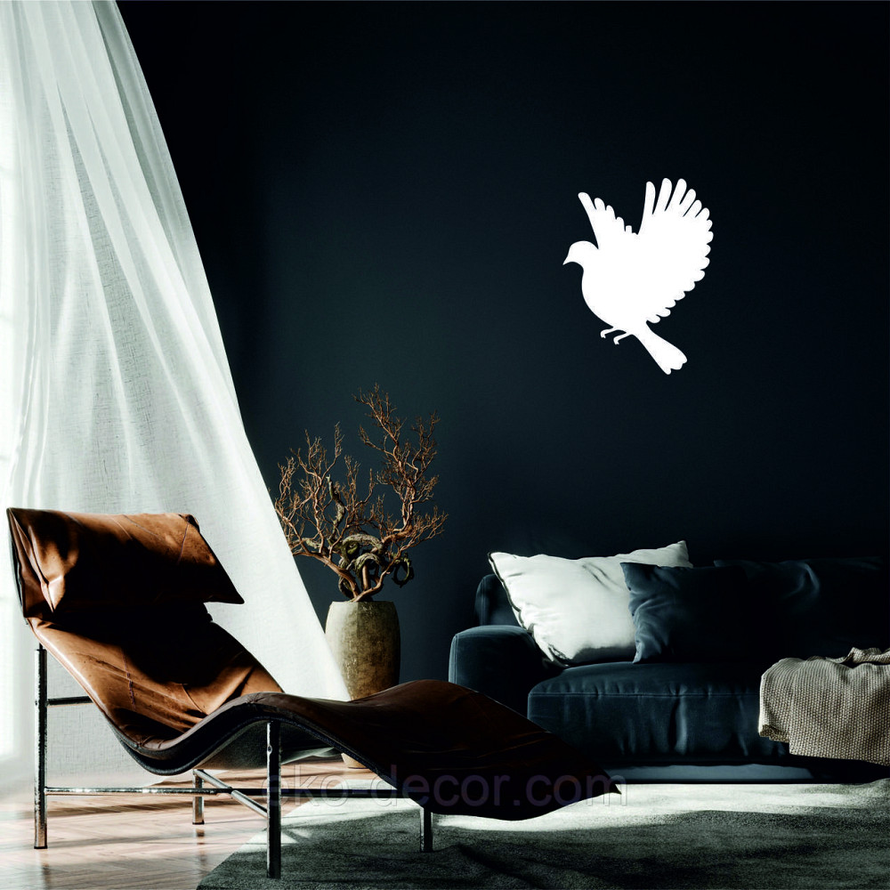 Декоративное настенное Панно «Птичка» Декор на стену(цена за 1шт) 20*15 см, Белый Киев - изображение 9