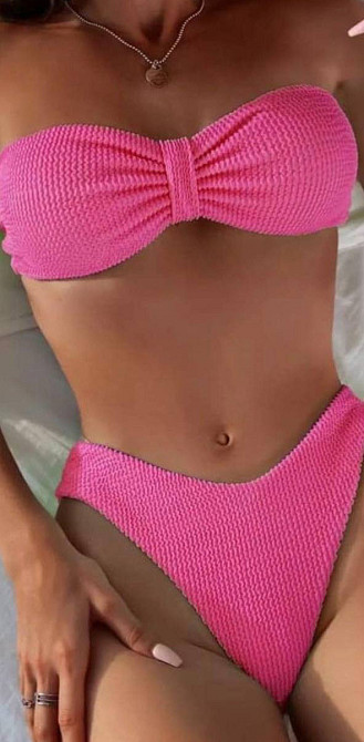 Купальник женский раздельный жатка Розовый L Харьков - изображение 1