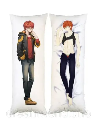 Подушка дакімакура Сеон Чхве 707 Mystic Messenger декоративна подушка для обіймання двостороння 60х200 Харків - фото 1
