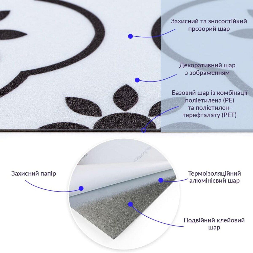Самоклеюча вінілова плитка 600х600х1,5мм, ціна за 1 шт. (СВП-215) Матова SW-00000521 Київ - фото 2