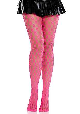 Колготки Leg Avenue Eyelet Net Tights Neon Pink One Size Sex Aura Киев