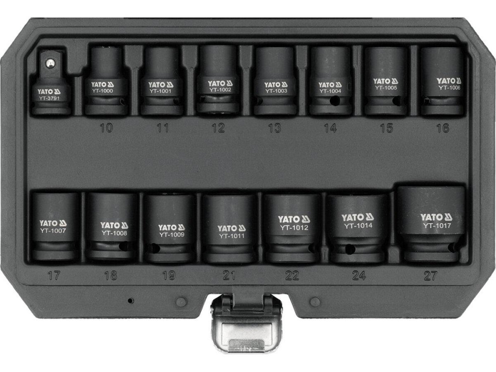 Набір головок торцевих ударних YATO 6-гран з квадрат 1/2