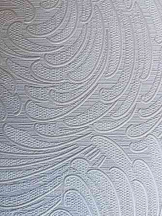 Шпалери метрові вінілові на флізелін Grandeco Poem геометрія абстракція мазки віяло білі молочні сріблясті Київ