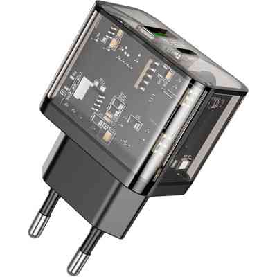Зарядное устройство HOCO N34 Dazzling dual-port Black (6931474799166) Винница