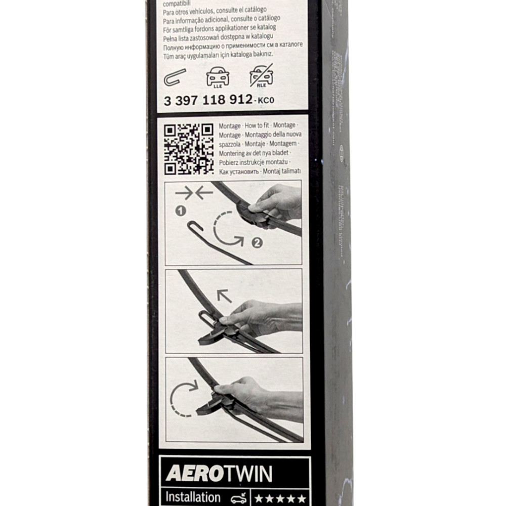 Щетки стеклоочистителя Aerotwin Retrofit AR813S бескаркасные 650/450мм (2 шт) передние со спойлером Ковель - изображение 7