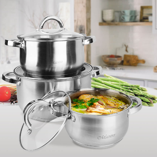 Набір каструль 6 предметів MR-2120-6L Maestro Житомир - фото 6