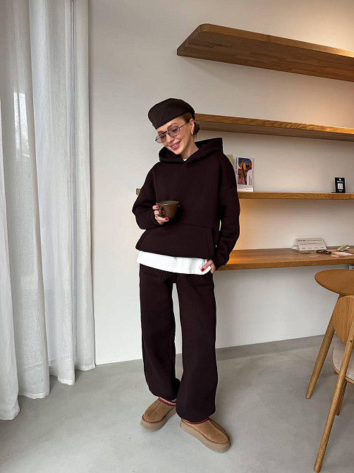 Жіночий теплий костюм Шоколадний 42/46 Харків - фото 2