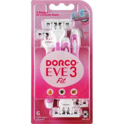 Бритва Dorco Eve 3 Fit Одноразовая Для женщин 6 шт. (8801038591087) Винница