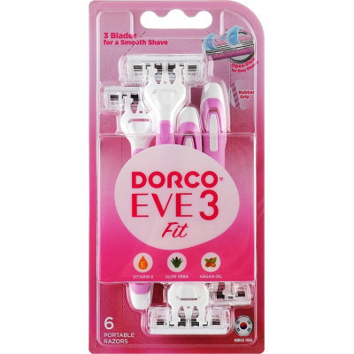 Бритва Dorco Eve 3 Fit Одноразовая Для женщин 6 шт. (8801038591087) Винница - изображение 1