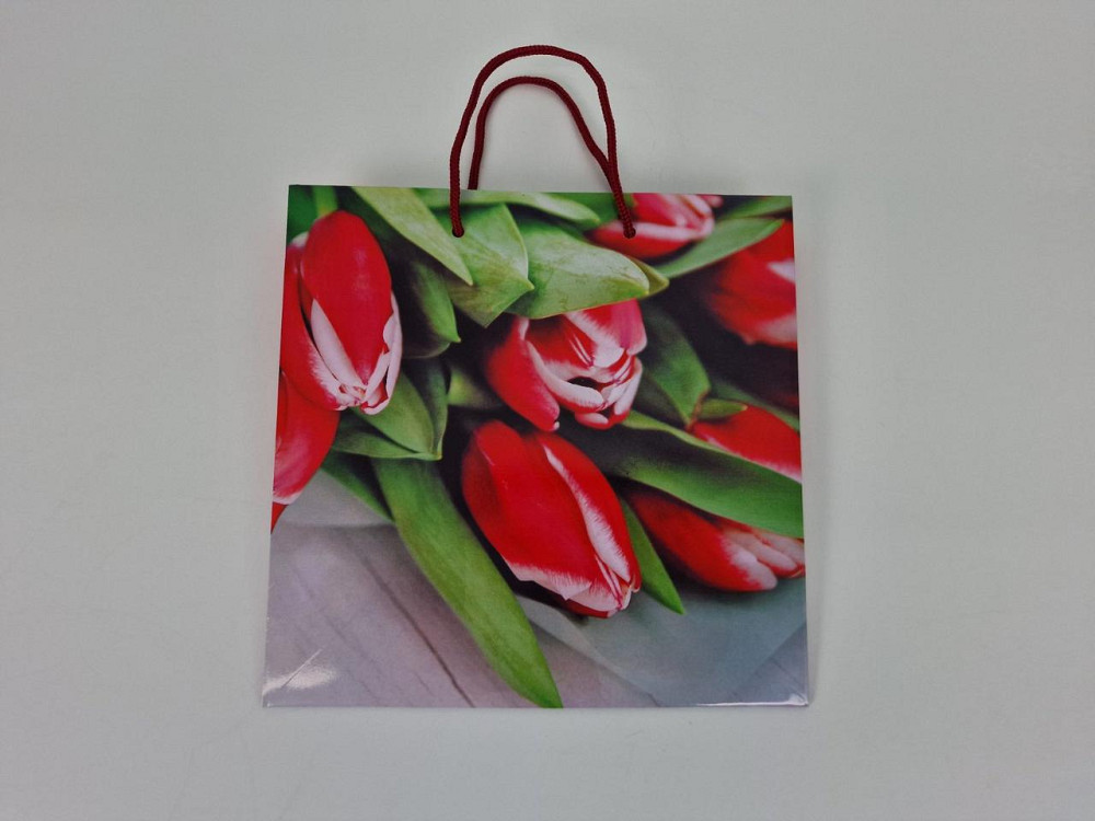 Пакет бумажный подарочный квадратный 23*24*10(артKV-058) (12 шт) Харьков - изображение 2