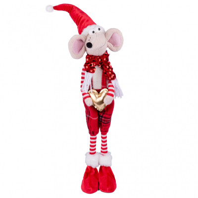 Новогодняя фигурка Novogod`ko Мышонок Мальчик в красном, 56 см (974641) Винница - изображение 1