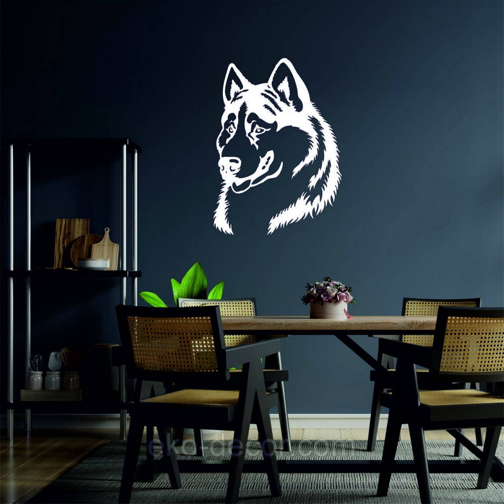 Декоративне настінне Панно «Хаскі», Декор на стіну 70*51 см, Білий Київ - фото 6