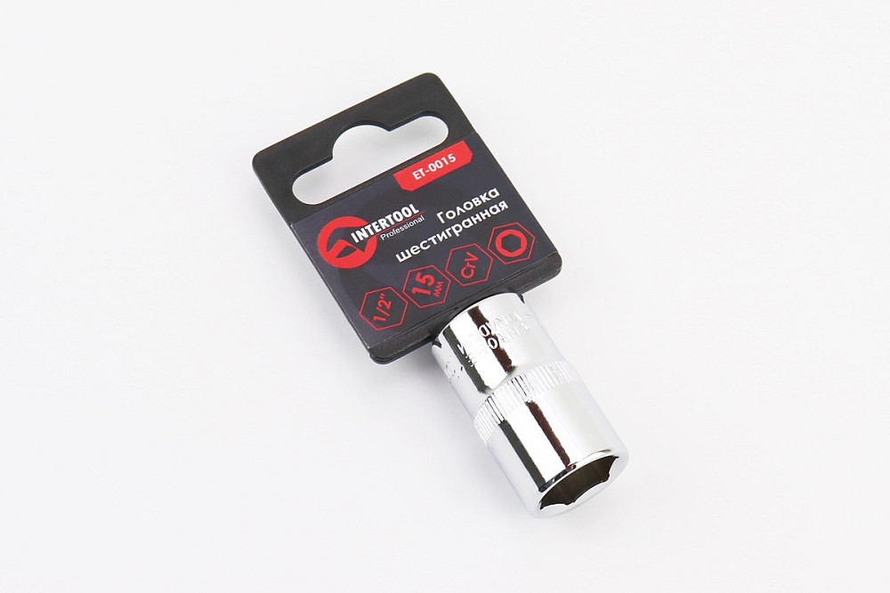 Головка торцева 6-гранна 1/2" 15х38мм CrV ET-0015 Київ - фото 1