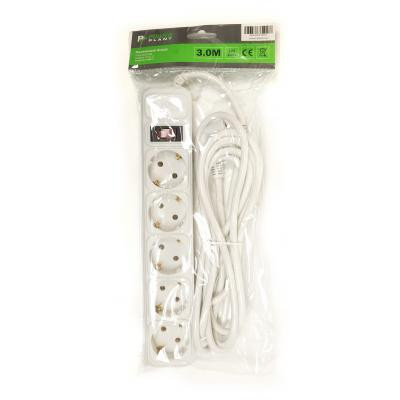 Мережевий фільтр живлення PowerPlant 3 м, 5 розеток, евростандарт (JY-1056/3) (PPSA10M30S5) Вінниця - фото 3