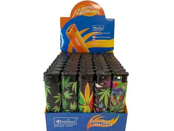 Запальничка газова BOSSJAZZ з тематикою Cannabis 156-3 ТМ SUNOPT Київ