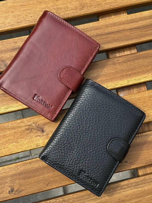 Мужской кожаный кошелек люкс, мужское портмоне натуральная кожа HORTON 301B Киев - изображение 9