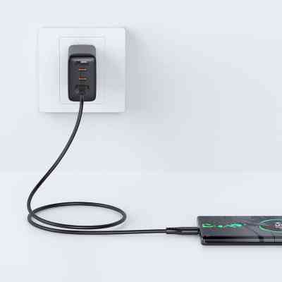 Дата кабель USB 2.0 AM to Type-C 1.2m 3.0A TPE C3-04 Black Acefast (6974316280866) Вінниця