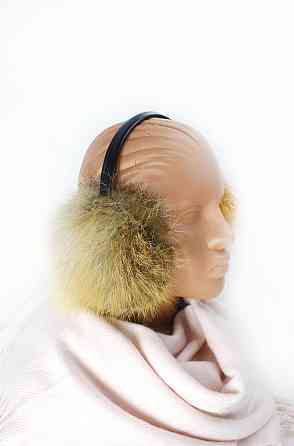 Хутряні навушники зимові дорослі з лисиці Рудий Харків