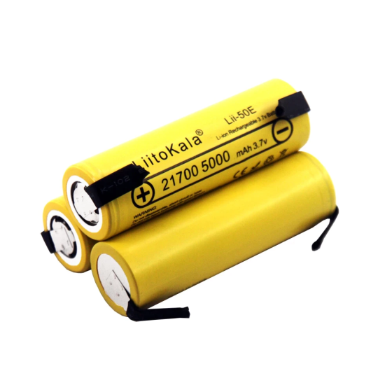 Акумулятор Liitokala 21700 Lii-50Е 3.7 V 5000 mAh з виведеннями під паяння (Жовтий) Вінниця