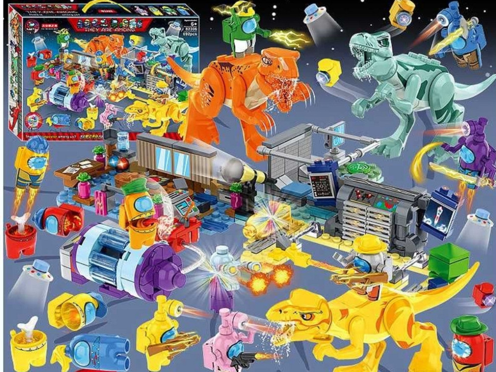 Огромный Лего Амонг Ас против Динозавров, 692 детали. Lego AMONG US. Харьков - изображение 4