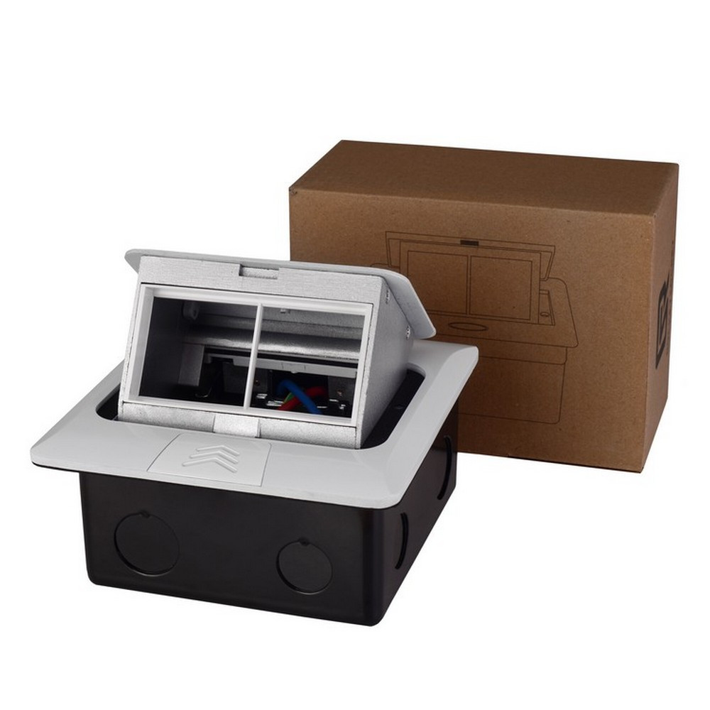 Розетковий люк підлоговий LIVOLO білий, вбудований у підлогу, пустий корпус без розеток для наповнення будь-якими модулями, з кришкою, IP44, алюміній, Коломыя - изображение 9