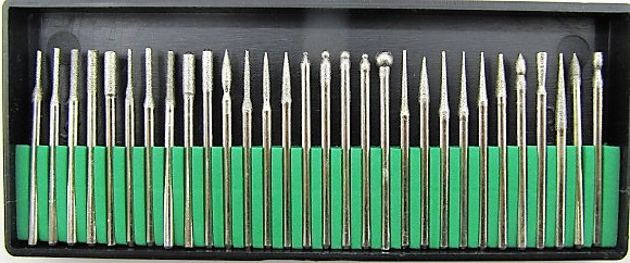 Набор алмазных насадок из 30 шт Киев - изображение 1