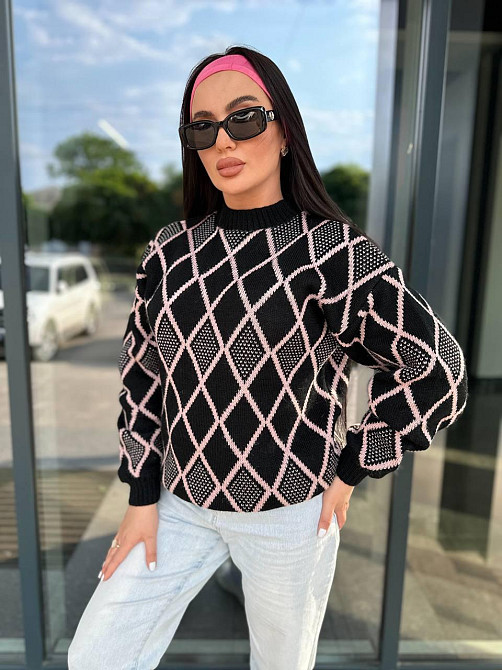 Женский модный вязаный свитер с орнаментом. 42-56р Киев - изображение 7