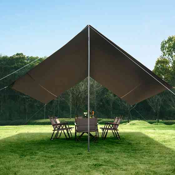 Тент-навіс Naturehike CNK2350WS015 Cloud Skies Tarp Lite, 550x465 см, коричневий Київ