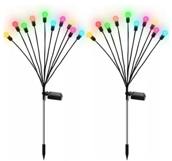 Садовый светодиодный светильник на солнечной батарее - Светлячок (2шт набор) RGB Коломия