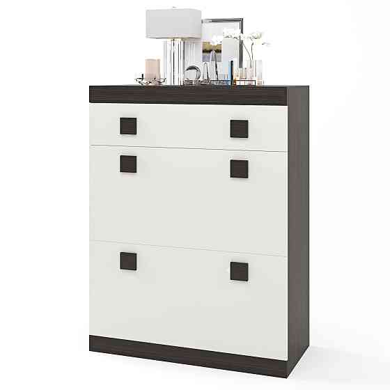 Тумба для обуви Эверест Соната ТО-800 80х38х105.5 венге темный + белый (DTM-2215) Львов