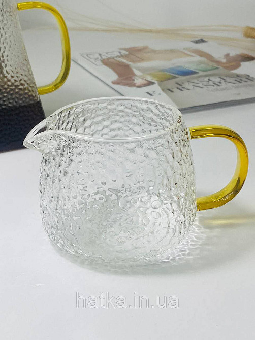 Молочник скляний Olens "Айсберг" 390 мл скляний для дому та ресторану Київ - фото 1