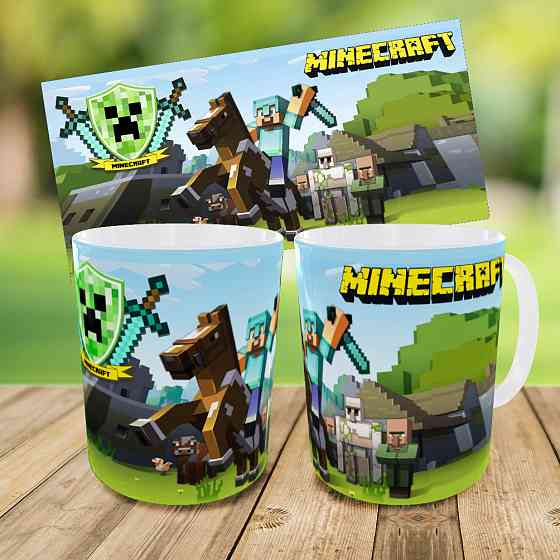 Дитячий набір Minecraft сумка-бананка + керамічна кружка з принтом (5633) Київ