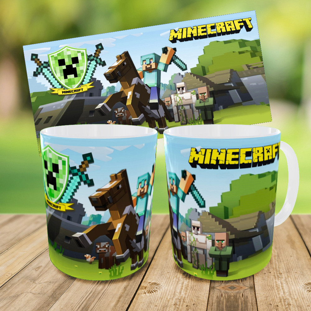 Дитячий набір Minecraft сумка-бананка + керамічна кружка з принтом (5633) Київ - фото 4