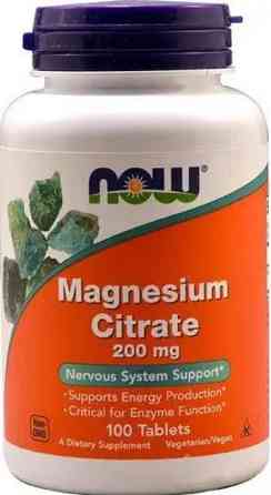 Магний цитрат Now Foods Magnesium Citrate 200 мг 100 таб Киев