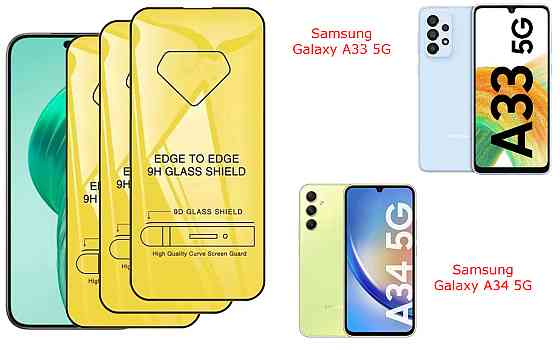 Захисне скло DefenzoGlass для Samsung Galaxy A33 5G, Galaxy A34 5G – подвійна міцність Київ