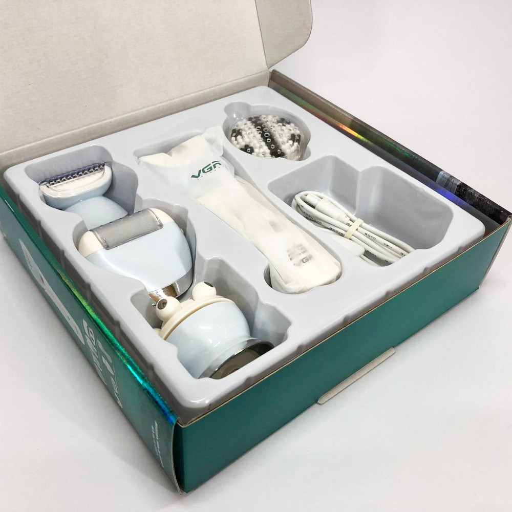 Бездротова акумуляторна жіноча бритва VGR V-703, Епілятор домашній акумуляторний з насадками PX-96 Львів - фото 2