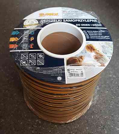 Самоклеючий гумовий ущільнювач профіль для вікон та дверей Е 9х4 (150м) коричневий Павлоград
