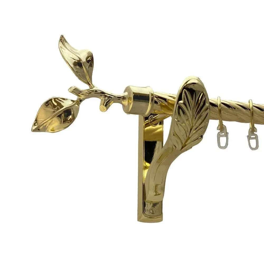 Карниз Orvit Листок Троянди металевий однорядний ретро скручена труба кільце металеве Золото 25 мм 300 см Львов - изображение 1