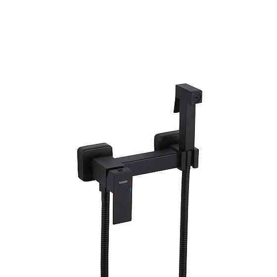 Смесители с гигиеническим душем Kroner KRP Edelstahl Kubus - SCH052 черный Киев