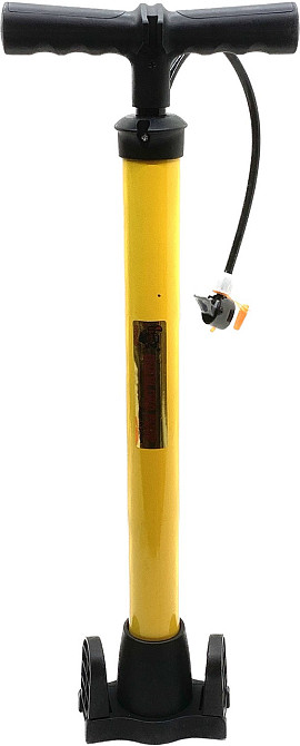 Насос пластиковий ручний 59 см із голкою для накачування м'ячів Жовтий (C 44607) Чернігів - фото 2