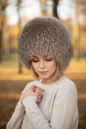 Шапка женская меховая сноп Диана Светло -коричневый Харьков