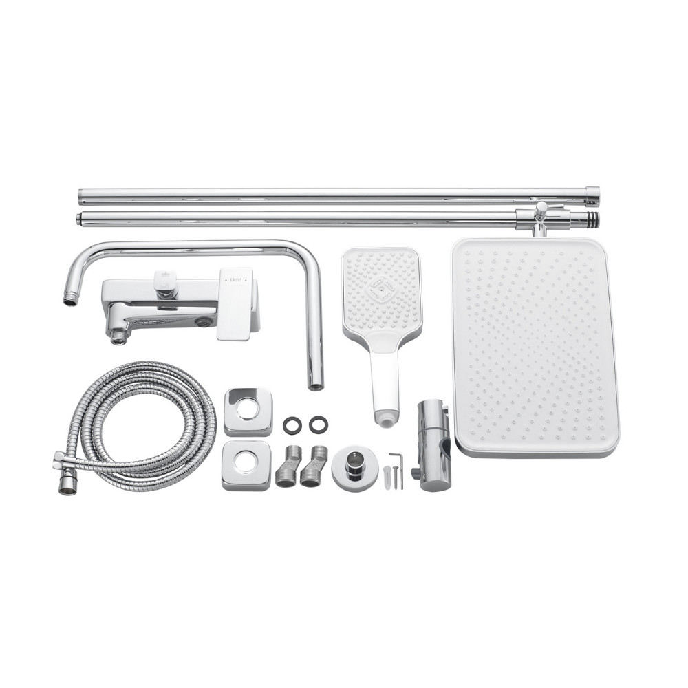 Душова система латунна універсальна Lidz Orion 1030 на три споживачі (з виливом) (k35) LDORI1030CRM48092 Chrome Київ - фото 7