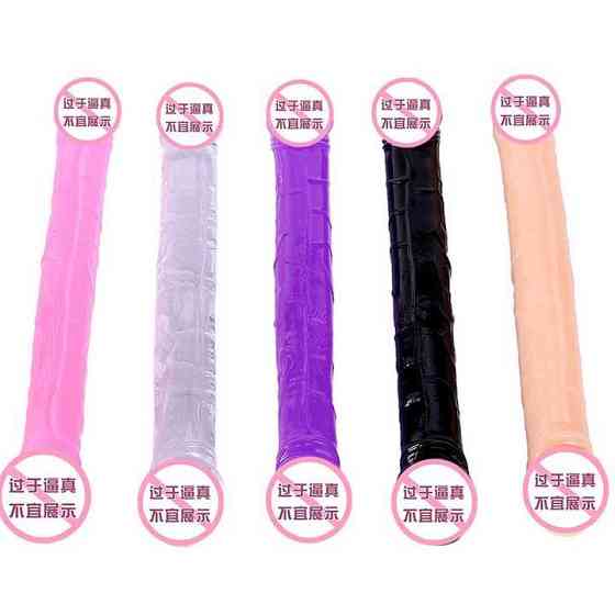 Двосторонній фалоімітатор "Double Dong" - 31,5*3,5 - Чорний Вінниця