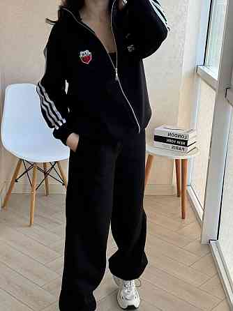 Стильный женский оверсайз костюм двойка триника флис Одесса