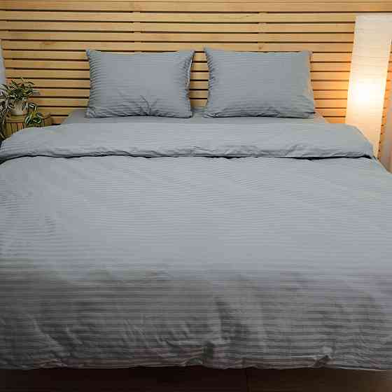 Наволочка страйп сатин на подушку 40х40 см 125 г/м2 YouStar 1 шт. (Серый) Сумы