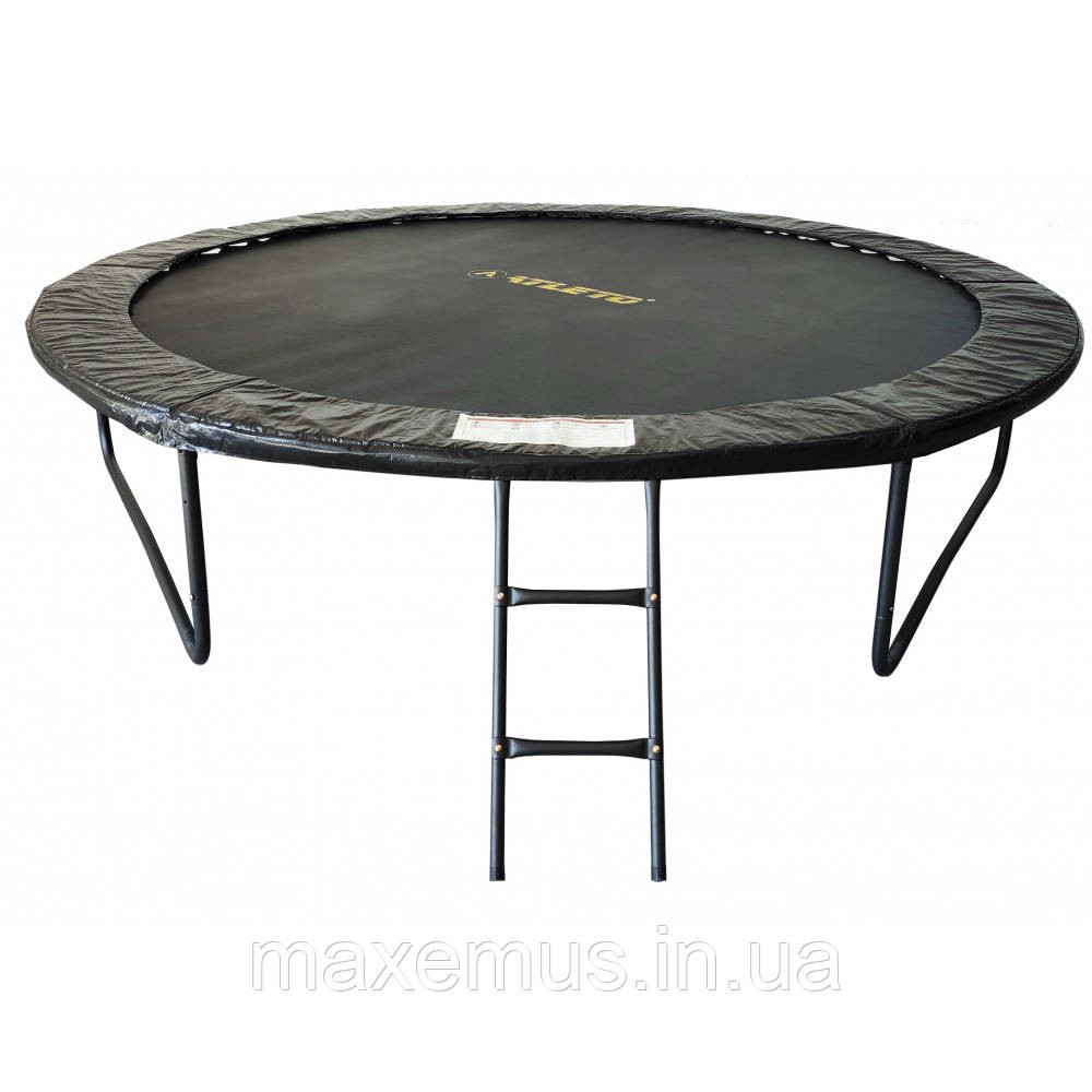 Батут с защитной сеткой и лестницей Atleto Black 252 см (до 100 кг) + Подарок Мостиська - фото 17