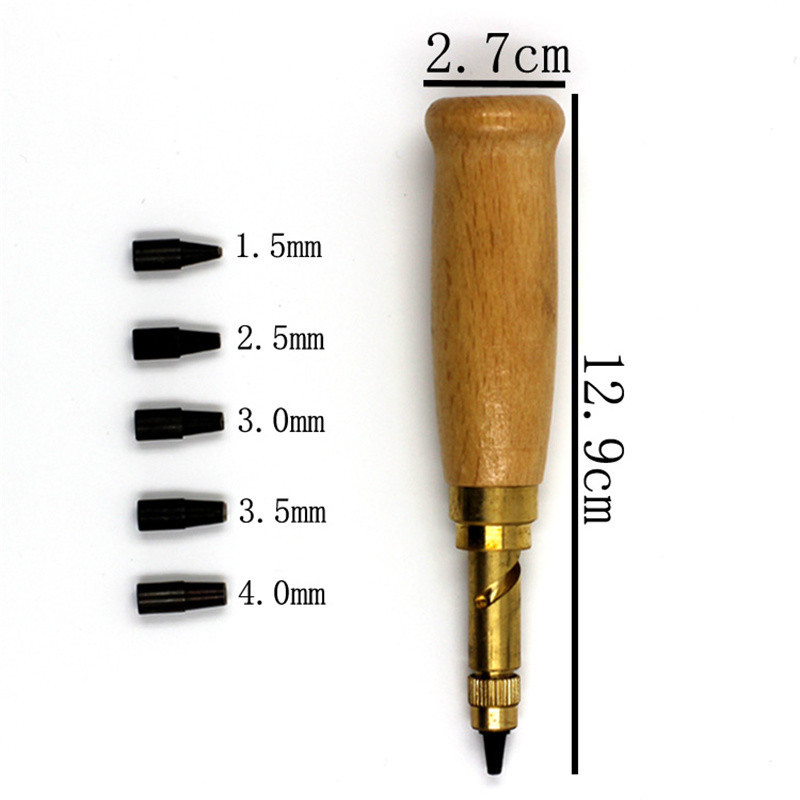 Ручной дырокол для кожи с 6 насадками 1.5-4мм Киев - изображение 2