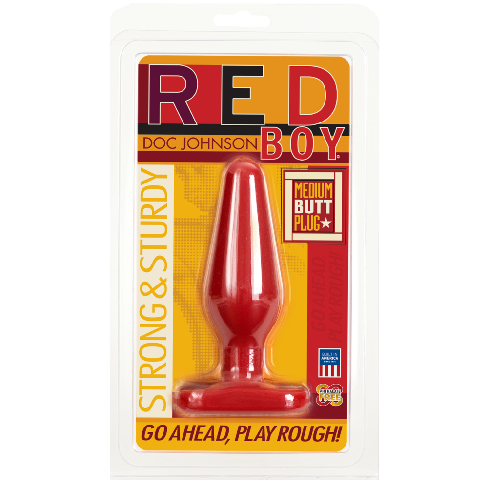 Анальная пробка Doc Johnson Red Boy - Medium 5.5 Inch, макс. диаметр 4см Sex Aura Киев - изображение 2