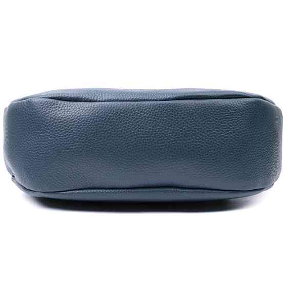 Сумка для женщин через плечо с необычным бегунком брелком из натуральной кожи Vintage 22617 Синяя Киев