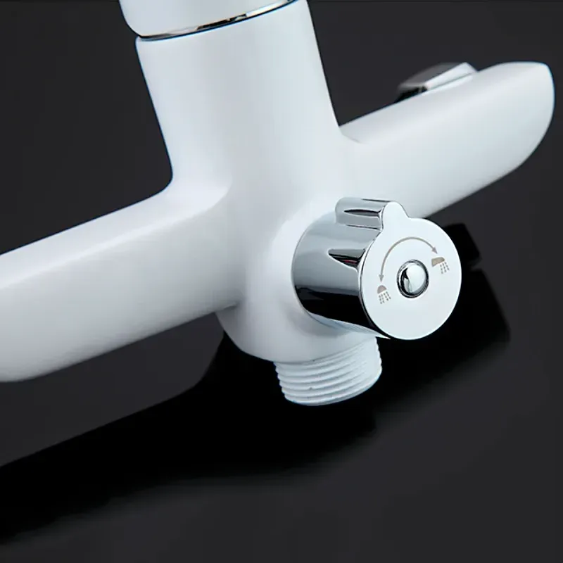 Змішувач для ванни з душовим гарнітуром GAPPO G48 G2248 білий/хром Київ - фото 4